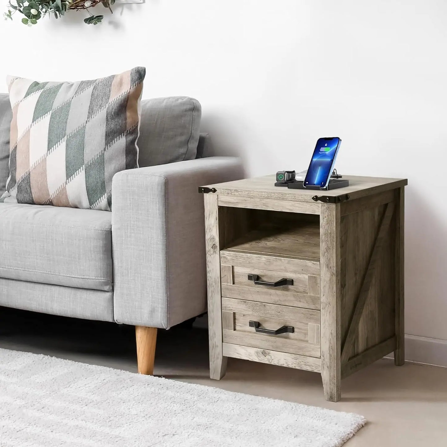 4PCS Farmhouse Dresser Set - Dresser, Chest Of Drawers and Nightstand Sets - Rustic Wooden Dresser Set