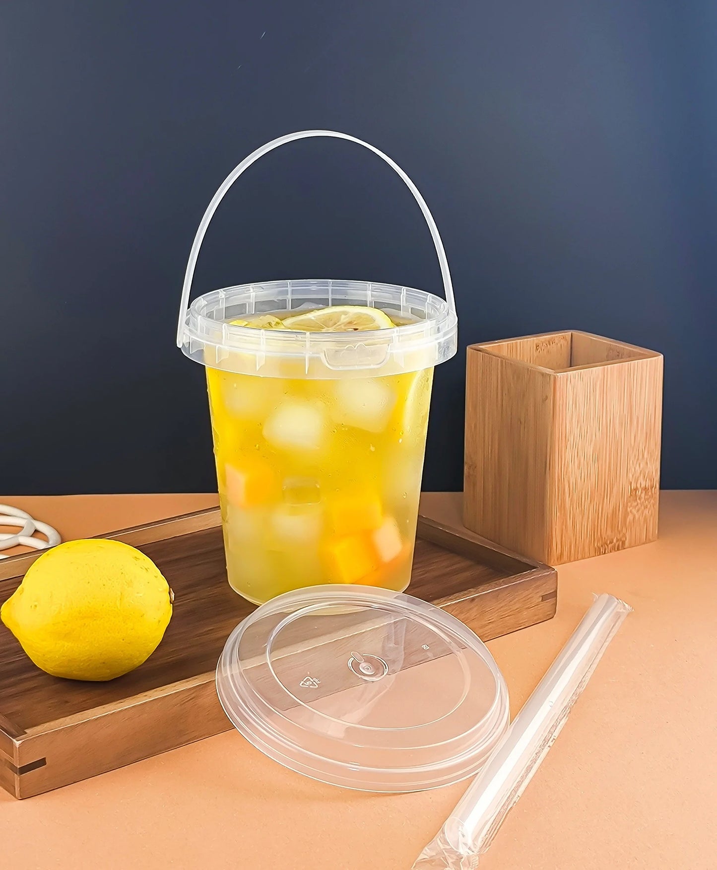 10pcs 33.81oz Large Plastic Cups with Lids & Straws - Reusable, Bpa-Free. Beverage Tumblers for Iced Drinks