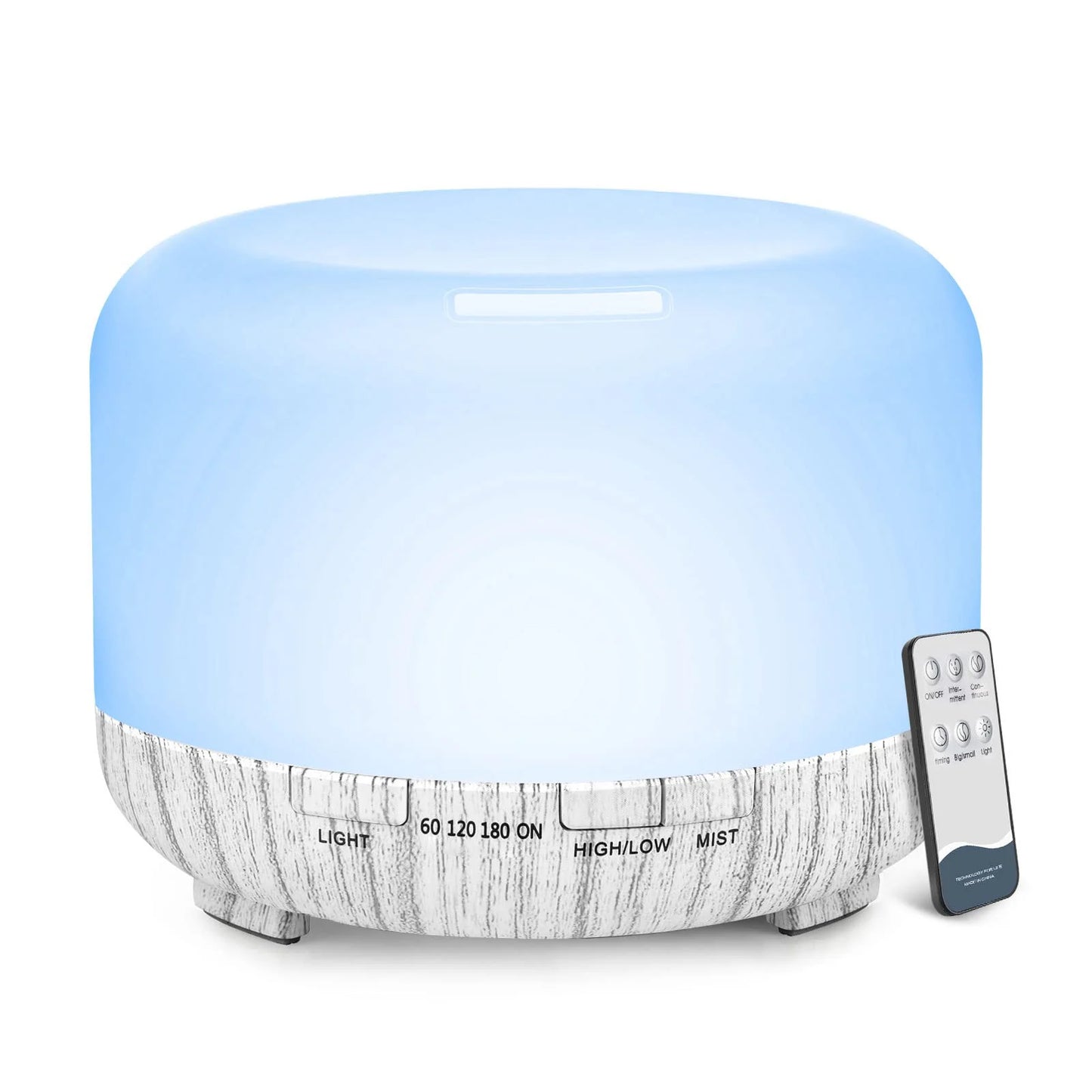 500ML Aromatherapy Oil Diffuser - Auto Shut Off (When Water Runs Out) - Essential Oil Aroma Diffuser - Humidifier - W/Remote