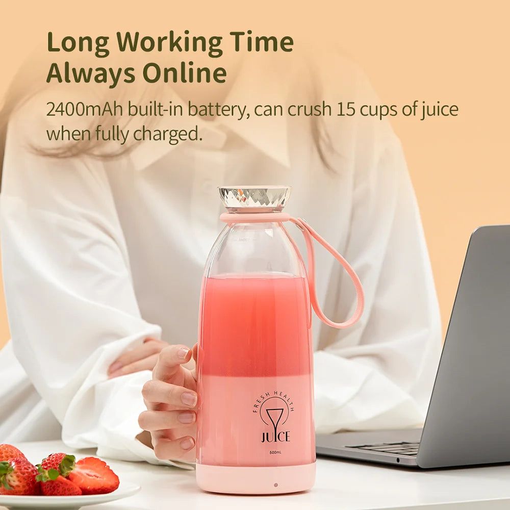 Portable Wireless Fruit Mixer - USB Chargeable