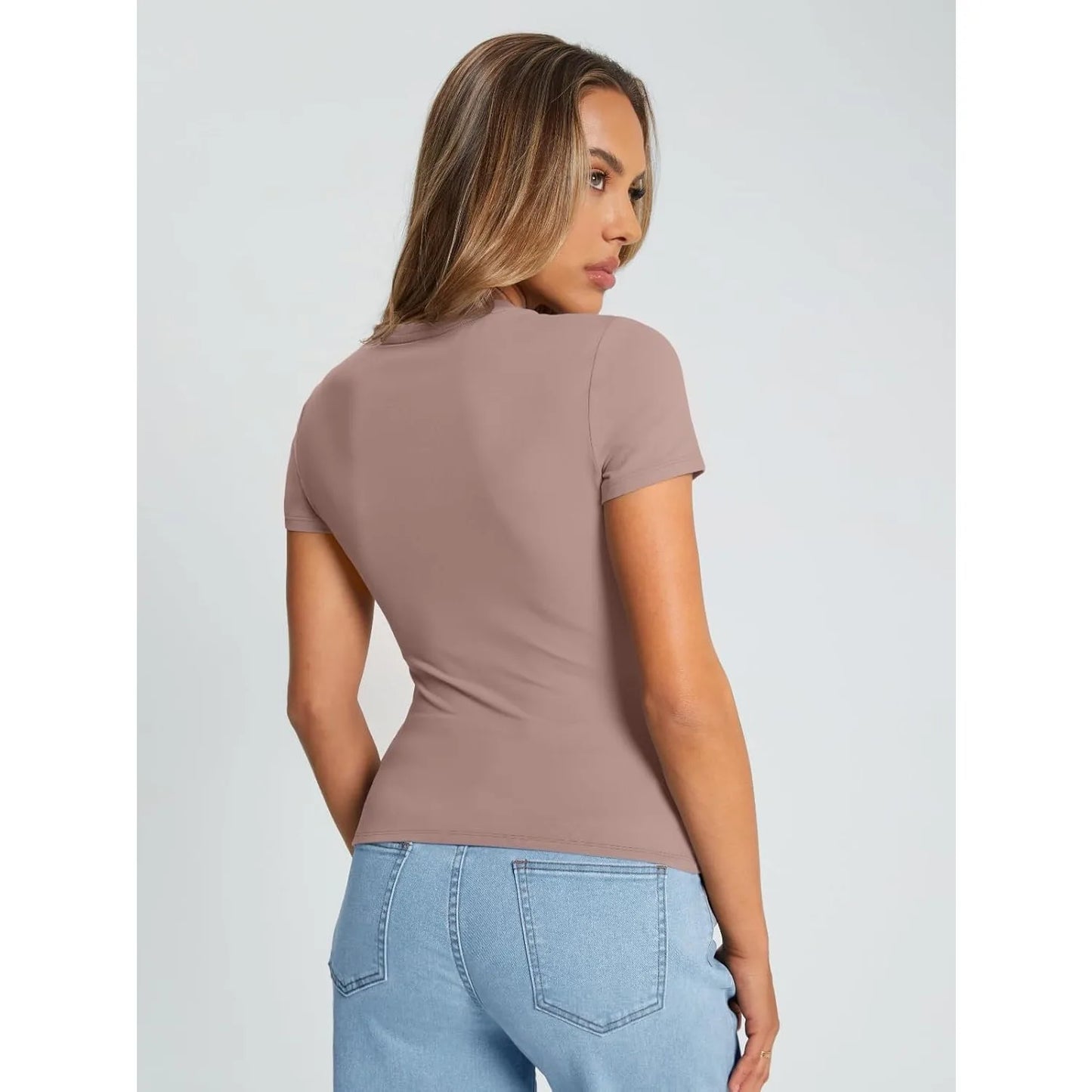 Women's Basic T Shirts - Summer Tops 2025 - Crop Short Sleeve Tee