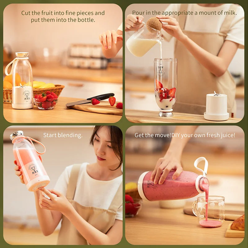 Portable Wireless Fruit Mixer - USB Chargeable