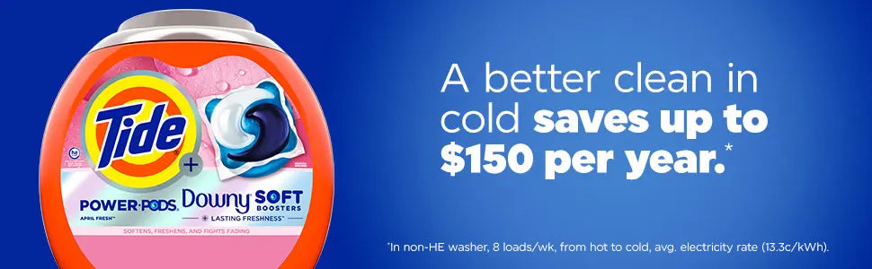 Tide Power XL PODs 2-in-1 Laundry Detergent Pods with Downy Soft Boosters - Lasting Freshness with April Fresh Scent - 18/45/63 Count