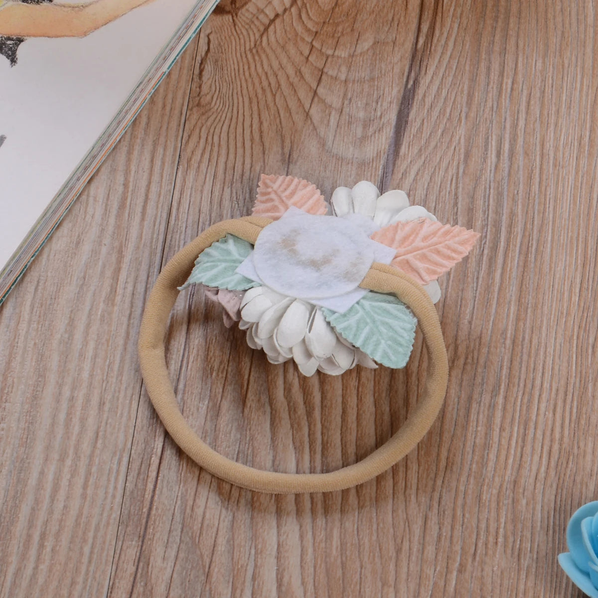 Elegant Baby Girls Headband with Shiny Rhinestones & Lace Bow - Soft Elastic Hair Band