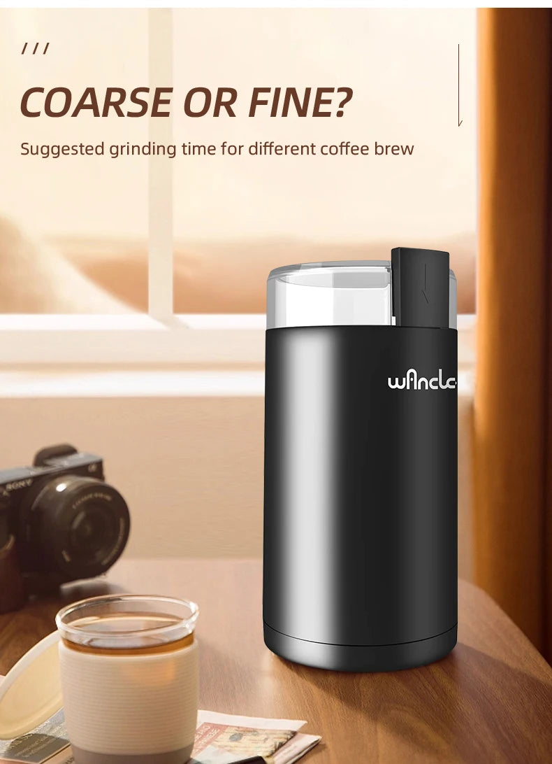 200w High-Power Coffee Bean Grinder - 11 Different Levels Of Grinds - 220V/120V