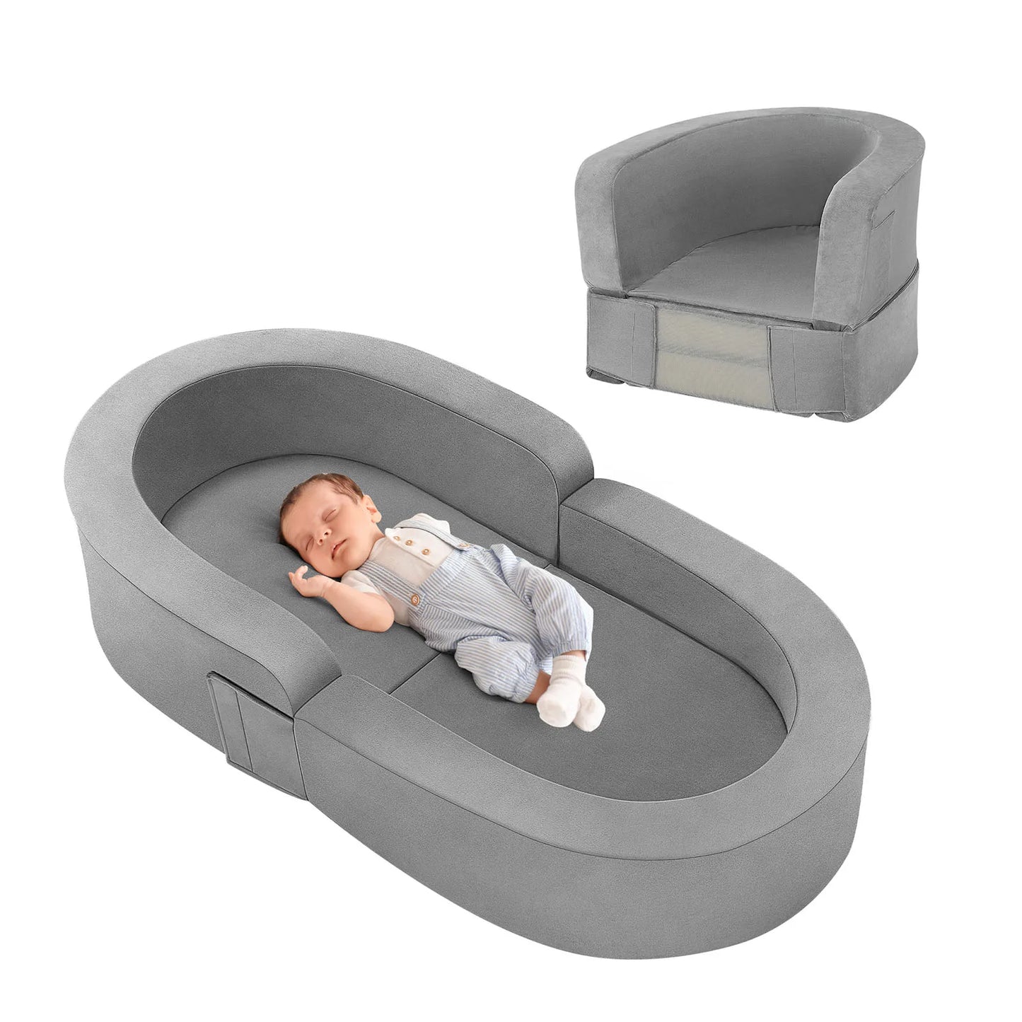 Portable Toddler Sofa Bed - Comfortable Mattress For Children - Safe Bed