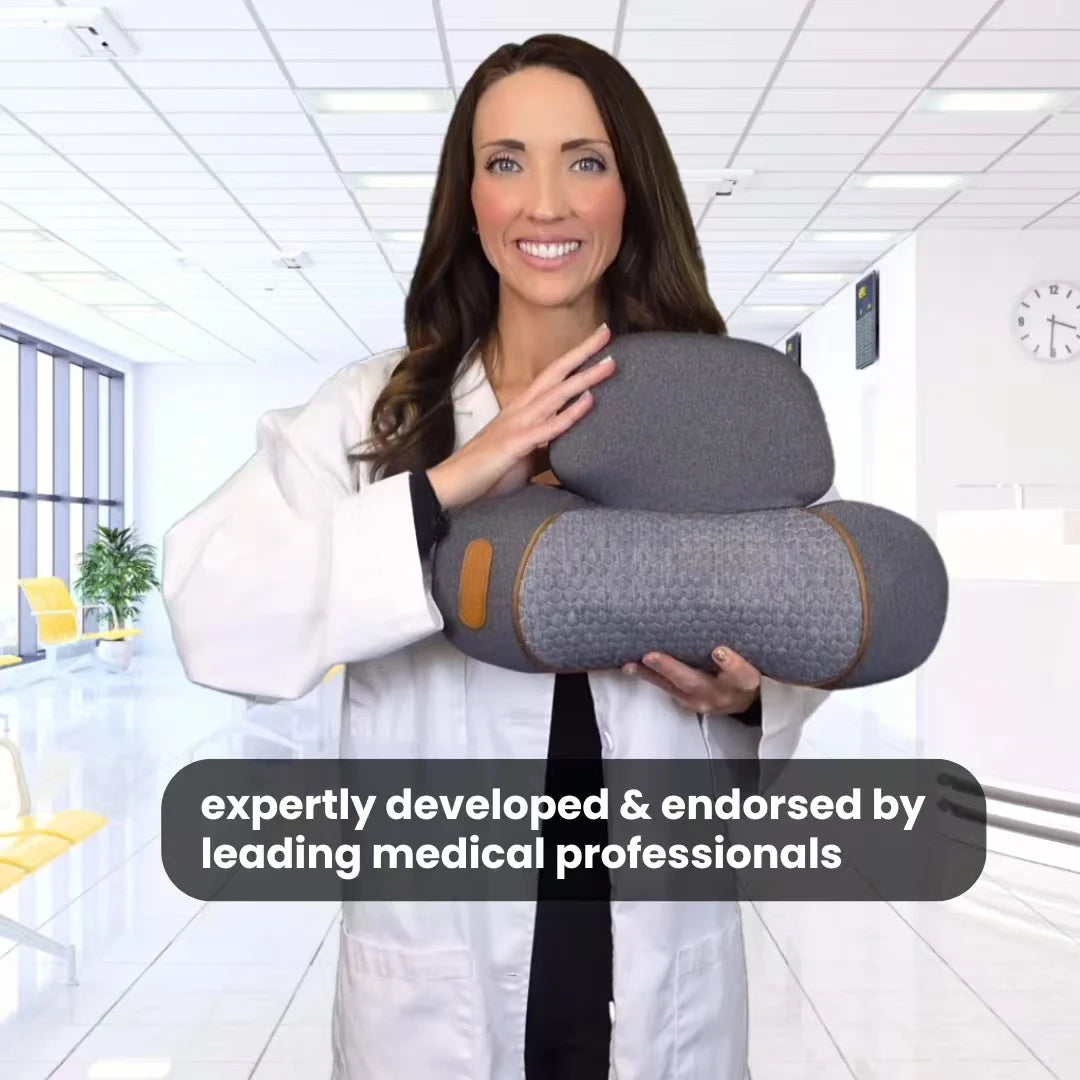 Soothing 3-in-1 Neck Massager - Cervical Pillow - Hot Compress - Vibration Massage - Neck Traction - Spine Support