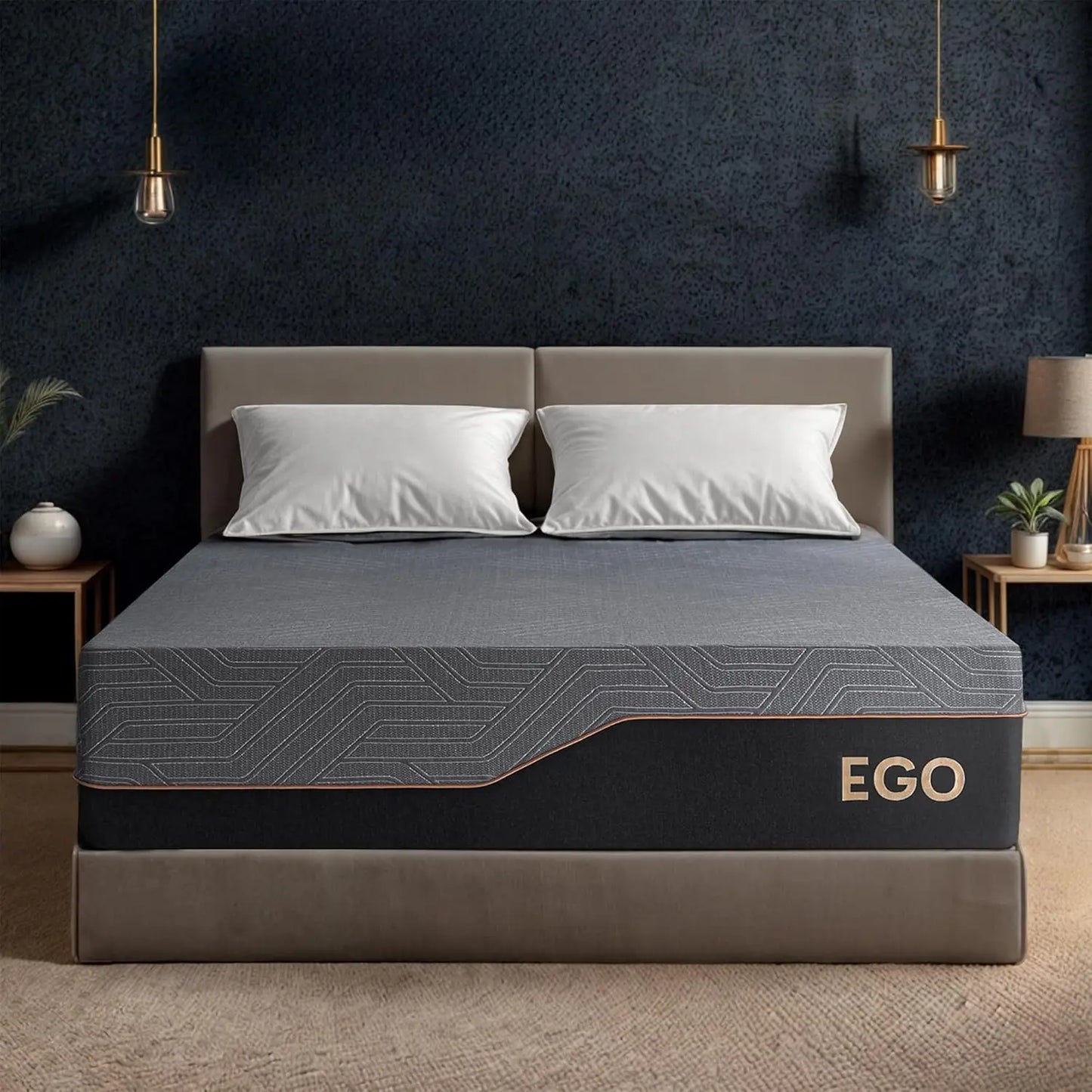 10/12/14 Inch Copper Gel Memory Foam Mattress for Pain Relief, Therapeutic Mattress in a Box, CertiPUR-US Certified