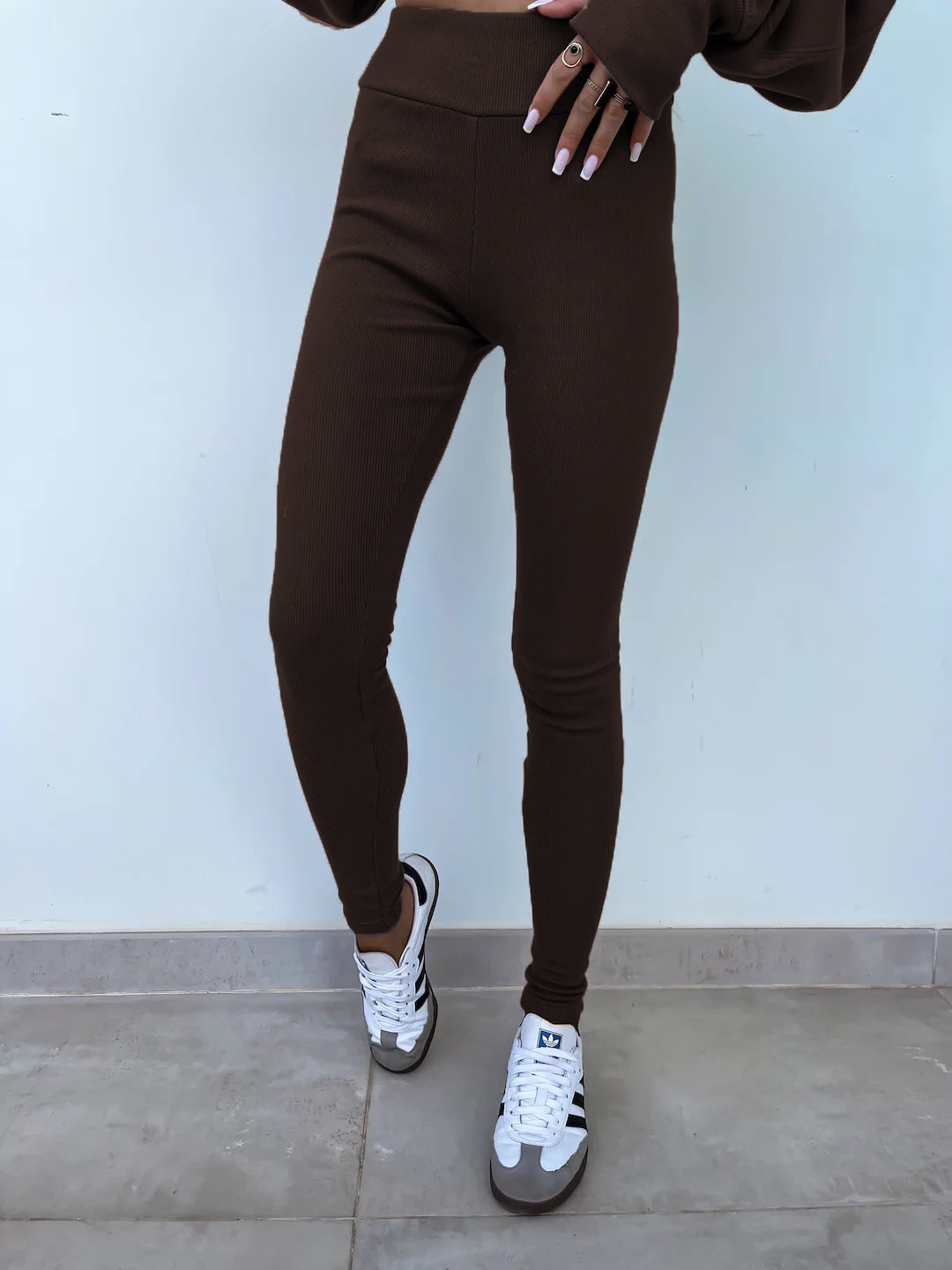 Women's Spring and Autumn Sports Hoodie - Long Sleeve - Solid Color Hoodie - Casual & Two Piece Set