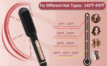 Negative Ionic Hair Straightener Brush