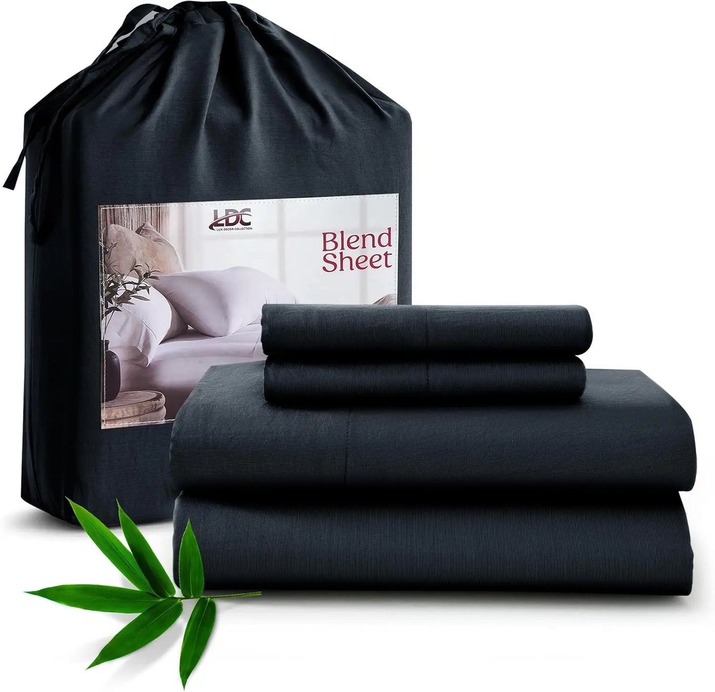 Lux Decor Bedsheet Set - Rayon Derived from Bamboo - Breathable & Soft, Hotel Luxury, Silky Bedding