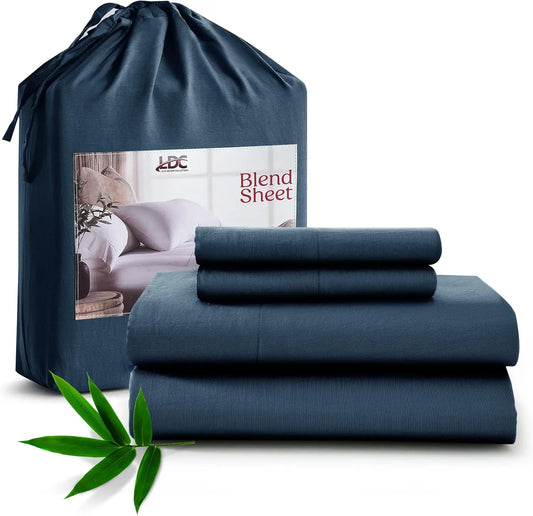 Lux Decor Bedsheet Set - Rayon Derived from Bamboo - Breathable & Soft, Hotel Luxury, Silky Bedding
