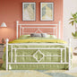 Metal Platform Bed Frame - Vintage Victorian Modern Style - Wrought Iron Headboard and Footboard