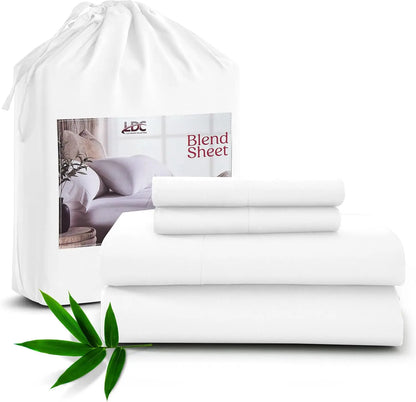 Lux Decor Bedsheet Set - Rayon Derived from Bamboo - Breathable & Soft, Hotel Luxury, Silky Bedding