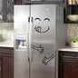 Funny Eating Drinking Smile Face Wall Stickers DIY Vinyl Art Decal Refrigerator Sticker (Need Contact Paper)