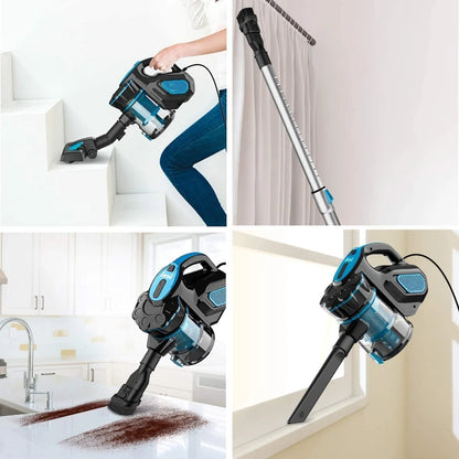 Vacuum Cleaner - Corded INSE I5 18Kpa Powerful Suction - 600W Motor Stick Handheld Vaccum Cleaner for Home - Attachments