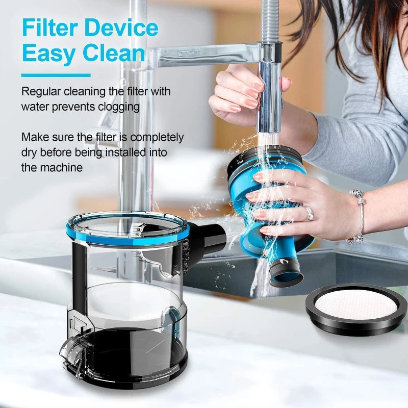 Vacuum Cleaner - Corded INSE I5 18Kpa Powerful Suction - 600W Motor Stick Handheld Vaccum Cleaner for Home - Attachments