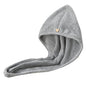 Bamboo/Charcoal Micro Fiber Hair Towel Wrap - Quick Dry Turban with Button - Absorbent & Anti-Frizz