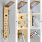 Luxury Bathroom Shower Faucet - LED Rainfall Shower Panel System - Massage Spa, Temperature w/Screen