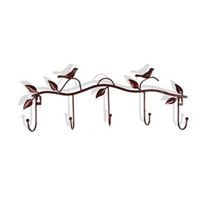 Multi-Functional Metal Bird Rack Coat, Keys or Hat, Mounted Hook