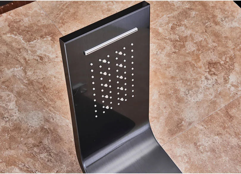 LED Bathroom Shower Panel Intelligent LCD Shower Column System with 6 Modes Rain Waterfall Massage Jet Bath Mixer Tap