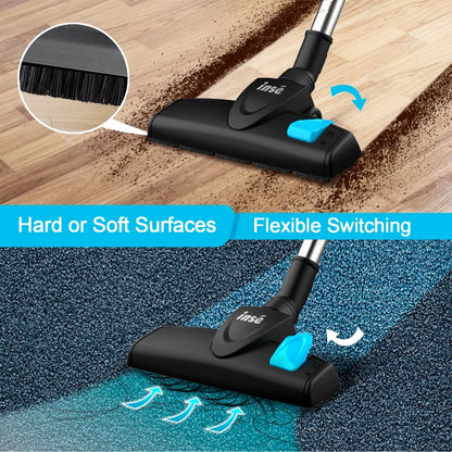 Vacuum Cleaner - Corded INSE I5 18Kpa Powerful Suction - 600W Motor Stick Handheld Vaccum Cleaner for Home - Attachments