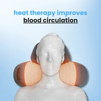 Soothing 3-in-1 Neck Massager - Cervical Pillow - Hot Compress - Vibration Massage - Neck Traction - Spine Support
