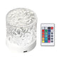 Water Ripple Night Light Touch Control Rotating Water Wave Lamp Projector USB Rechargeable Atmosphere Crystal Lamp Room Decor