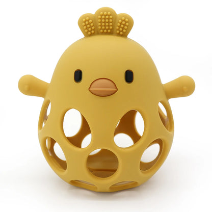 1PC Baby Silicone Teether Toys - Chick Shape - Hollowed Out - Baby Care Equipment - Chewing Training Baby Products