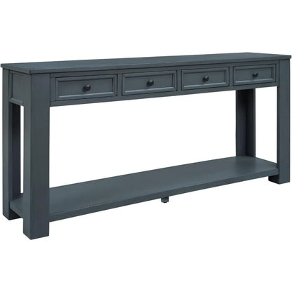 Console Table for Entryway, Hallway Or Sofa Table with Storage Drawers and Bottom Shelf