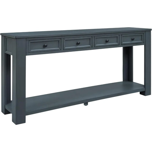 Console Table for Entryway, Hallway Or Sofa Table with Storage Drawers and Bottom Shelf