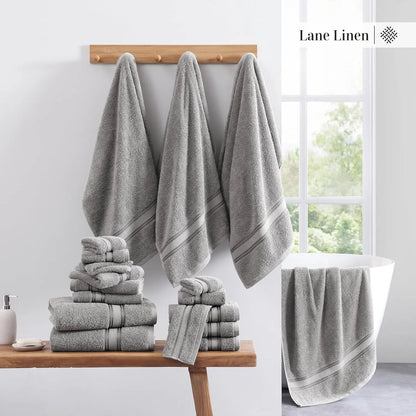 100% Cotton Soft 18 Piece Bath Towel Set - Quick Dry - Highly Absorbent Shower Towels