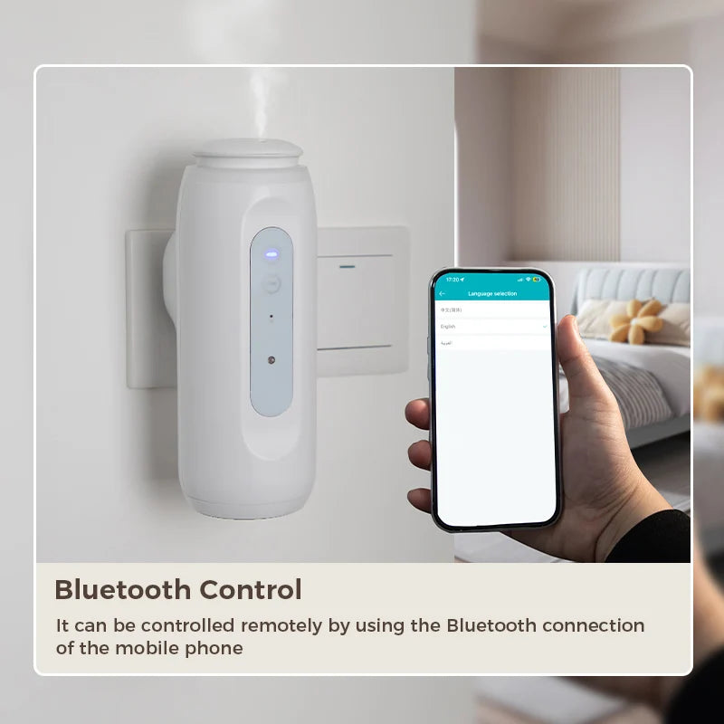 300m³ Wall Mounted Bluetooth Control - Fragrance Diffuser - Home Scent Air Freshener - Air Purifier - Oil Diffuser