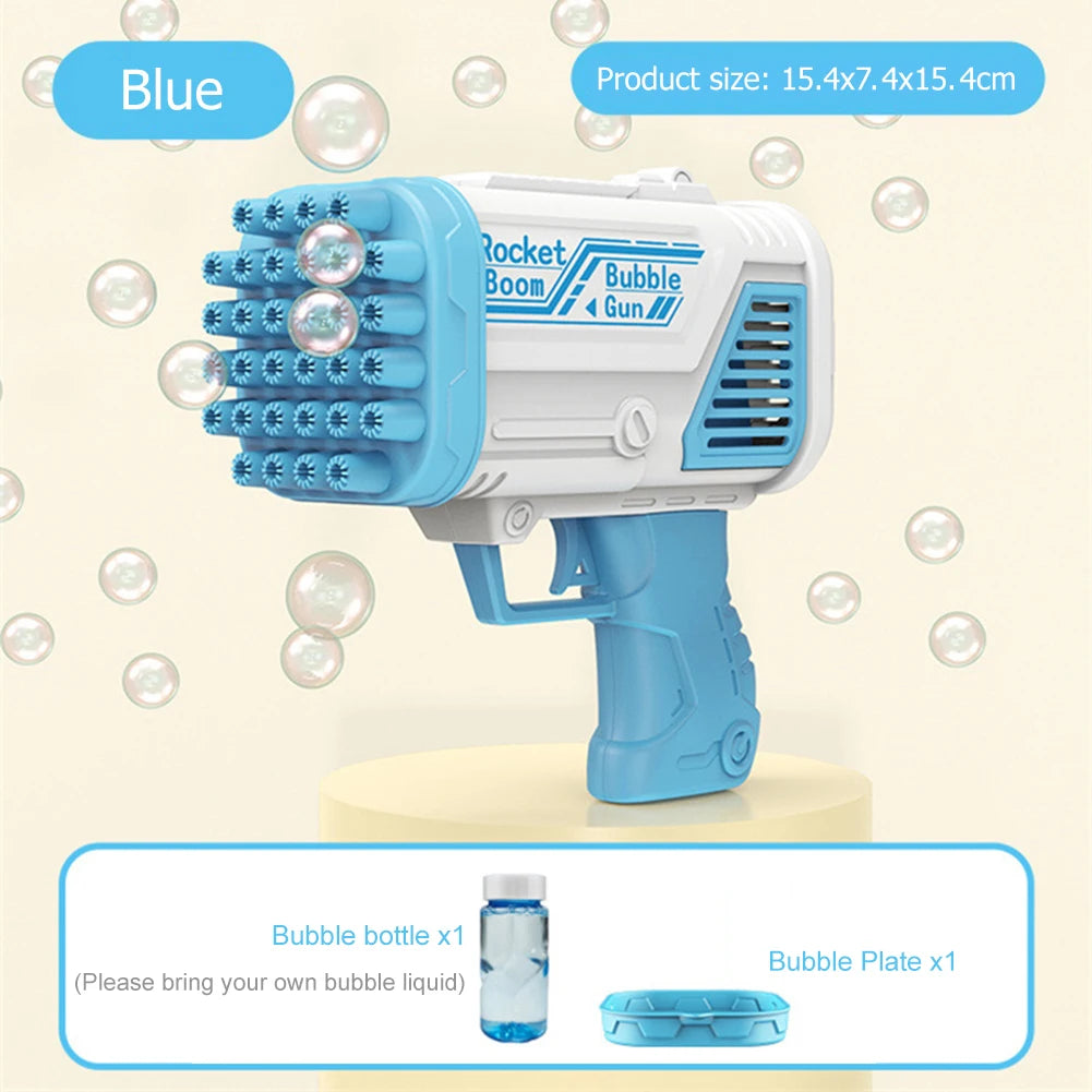 32 Hole Handheld Bubble Gun Kids Toy Bazooka Bubbles Machine Soap Blower Children's Outdoor Toy Kids Bathing Toys For Boys Girls