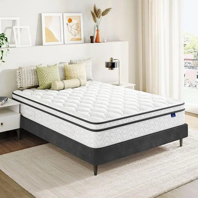 California King Mattress - 10" Hybrid California King Mattress In a Box with Memory Foam and Pocket Spring - Ergonomic Design
