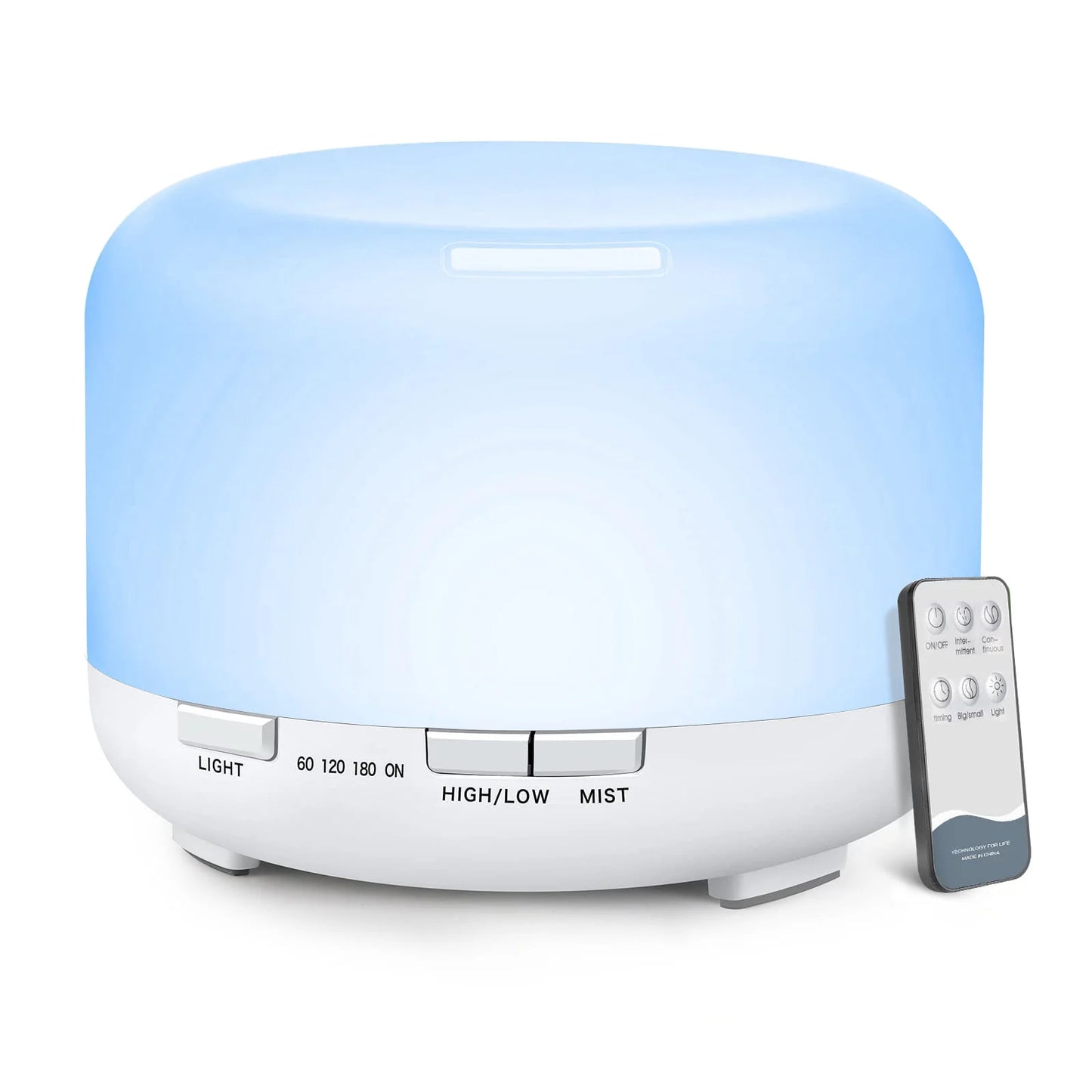 500ML Aromatherapy Oil Diffuser - Auto Shut Off (When Water Runs Out) - Essential Oil Aroma Diffuser - Humidifier - W/Remote