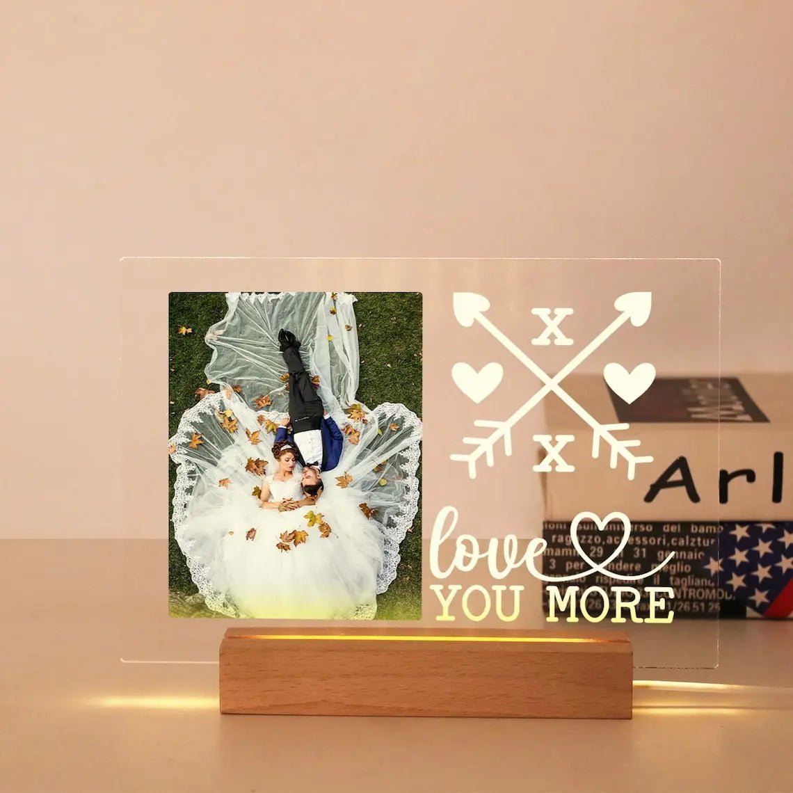 Personalized 3D Night Light Custom Photo And Text - 7 Color - 3D Lamp Gifts