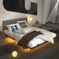 Floating LED Bed Frame w/ Charging Station – Smart RGB Lights - USB/AC Ports - 1000lb Capacity - No-Slip Design