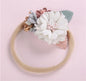 Elegant Baby Girls Headband with Shiny Rhinestones & Lace Bow - Soft Elastic Hair Band