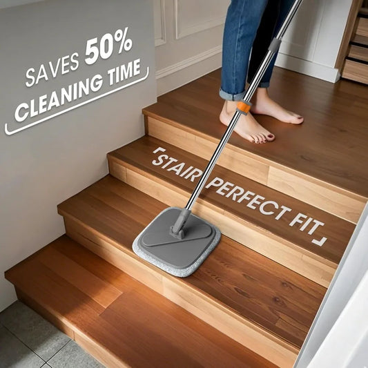 Mop and Bucket Set - Easy-to-use Spin Mop with Separate Dirty Water System - Deep-Cleaning Mops for Floors