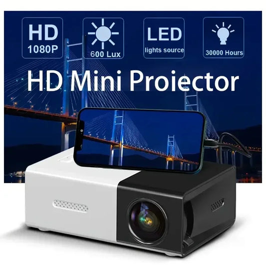 YG300 Home HD Mini Projector, suitable for outdoor camping movies, cinemas, and gaming experiences