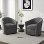 Swivel Accent Armchair - Modern Round Single Sofa Seating Comfy Reading Barrel Chairs - For Living Room, Bedroom or Office
