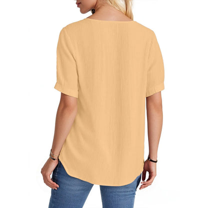 Ladies Summer Hollow Short-Sleeved Tops -Tops For Women, Summer Clothes