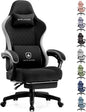 GTPLAYER Gaming Chair, Computer Office Chair with Pocket Spring Cushion, Linkage Armrests and Footrest, High Back Ergonomic Chair