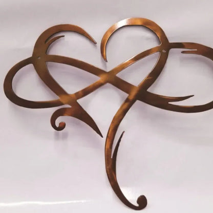 Infinity Heart Steel Wall Decoration - Metal Wall Home, Bedroom, Art Ornaments, Anniversary Gifts Or For Any Occasions
