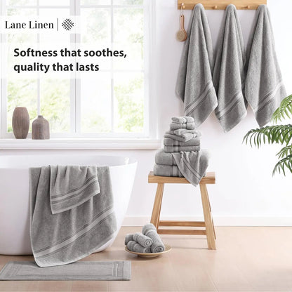 100% Cotton Soft 18 Piece Bath Towel Set - Quick Dry - Highly Absorbent Shower Towels