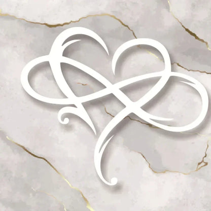 Infinity Heart Steel Wall Decoration - Metal Wall Home, Bedroom, Art Ornaments, Anniversary Gifts Or For Any Occasions