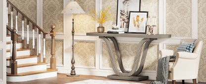 Tribesigns Farmhouse Console Table - 55 Inch Wood Sofa Table - Entryway Table - Industrial Rustic Narrow Hallway Tables