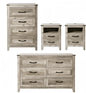 4PCS Farmhouse Dresser Set - Dresser, Chest Of Drawers and Nightstand Sets - Rustic Wooden Dresser Set