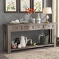 Console Table for Entryway, Hallway Or Sofa Table with Storage Drawers and Bottom Shelf